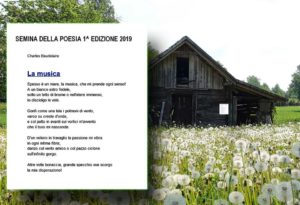 Semina della Poesia 1 edizione 2019