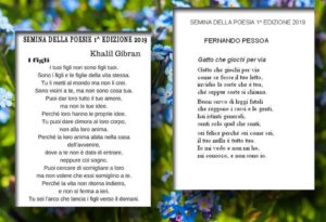 Semina della Poesia 1 edizione 2019